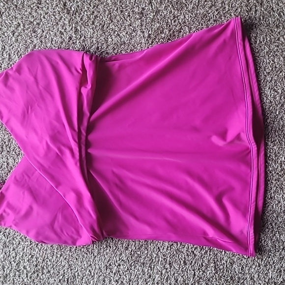 Athleta pink halter criss cross front tankini top size 34D/DDT - Picture 2 of 10